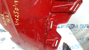 Bare rear bumper for Lexus UX200 UX250h 19-24 red, for parking sensors, scratches, cracks, broken, after repair, cracked fasteners, missing fasteners