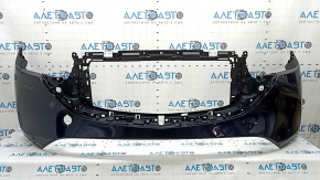 Front bumper, bare, Mazda CX-5 22-25, without parking sensors, blue, scratches, crack in mount