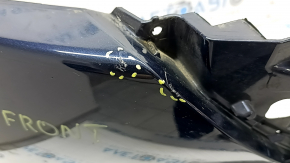 Front bumper, bare, Mazda CX-5 22-25, without parking sensors, blue, scratches, crack in mount