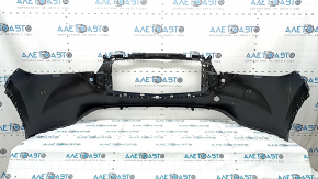 Front bumper, bare, Mazda CX-5 22-25, without parking sensors, blue, scratches, crack in mount