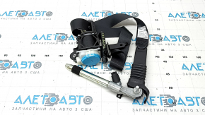 Driver's seat belt with tensioner and squib for Mazda CX-5 21-25, black with gray fastening
