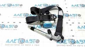Driver's seat belt with tensioner and squib for Mazda CX-5 21-25, black with gray fastening