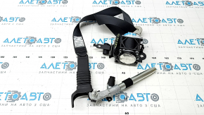 Passenger seat belt with tensioner and squib for Mazda CX-5 17-25, black with gray fastening