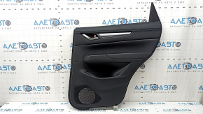 Mazda CX-5 17-25 black rear right door panel with black leather insert, black leather armrest, gray molding, with handle, scratch