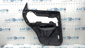 Mazda CX-5 17-25 black rear right door panel with black leather insert, black leather armrest, gray molding, with handle, scratch