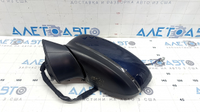 Left side mirror assembly for Mazda CX-5 17-25, 6 pins, BSM, heated, turn signal, blue