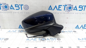 Right side mirror assembly for Mazda CX-5 17-25, 6 pins, BSM, heated, turn signal, blue, bumpers