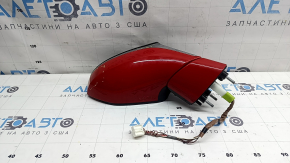 Right side mirror assembly for Lexus UX200 UX250h 19-24V, 7 pins, turn signal, no memory, with BSM, red and black, worn, chip on chrome
