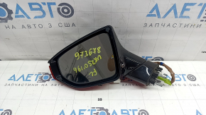 Left side mirror assembly Lexus UX200 UX250h 19-24 7-pin, turn signal, without memory, with BSM, red with black, scratches