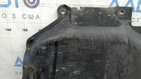 The front engine guard for a Mercedes W213 E 17-23 AWD is cracked and worn, with no fragments.