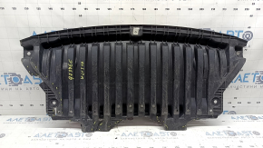 Front bumper central protection Mercedes W213 E 300/350/400/450 17-23 AWD cracks, scuffed, no fragments
