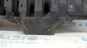 Front bumper central protection Mercedes W213 E 300/350/400/450 17-23 AWD cracks, scuffed, no fragments