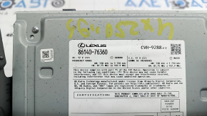 Radio tape recorder Lexus UX200 UX250h 19- without navigation
