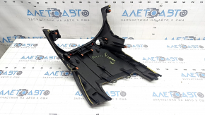 Upper instrument panel trim for Lexus UX 19-26, black leather, with plugs, broken fasteners