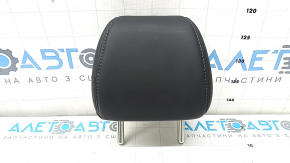 Right headrest for the 2nd row of Mazda CX-5 17-23, black leather, gray stitching