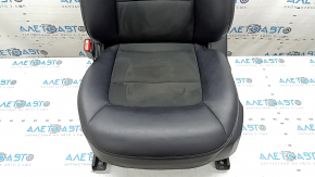 Mazda CX-5 19-23 driver's seat with airbag, electric, black leather combined with Alcantara, gray stitching, heated, needs cleaning, dented, scratches on the lining