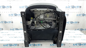 Mazda CX-5 19-23 driver's seat with airbag, electric, black leather combined with Alcantara, gray stitching, heated, needs cleaning, dented, scratches on the lining
