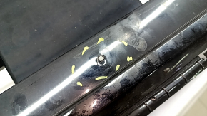 Kia Sorento 21-24 HEV, PHEV front bumper lower grille, gloss black, for radar, fog lights and parking sensors, without brackets and plug, after repair, non-factory hole, scratches, cracked
