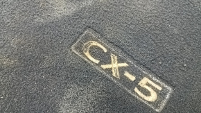 Set of fabric floor mats for Mazda CX-5 17-25 black, worn lettering, dry cleanable