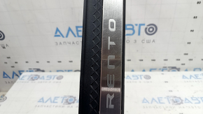 Black outer front right door sill plate for Kia Sorento 21-23 HEV, with chrome insert, scratches