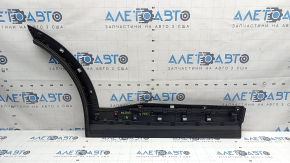 Lower rear left door trim panel for Kia Sorento 21-23 HEV, PHEV structure with chrome molding, cracked fastener, scratches