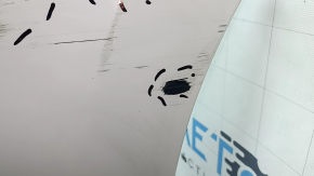 Bare rear bumper Toyota Camry v70 18-24 L/LE/XLE without parking sensors, white, torn, scratches, missing fragments, dented