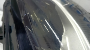 Left front headlight assembly for Lincoln MKZ 2017-2019, level 7, LED type 2, chipped, needs polishing, spider web