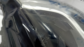 Left front headlight assembly for Lincoln MKZ 2017-2019, level 7, LED type 2, chipped, needs polishing, spider web