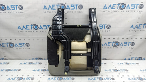 Rear seat cushion, 3rd row, left, Kia Sorento 21-24 HEV, gray leather, perforated, with frame, dry-cleanable