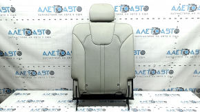 Rear seat backrest, 3rd row, left, Kia Sorento 21-24 HEV, gray leather, perforated, with headrest, dry-cleanable, rear trim is worn