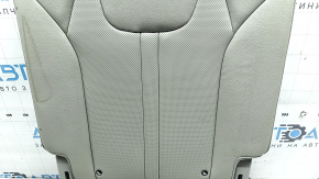 Rear seat backrest, 3rd row, left, Kia Sorento 21-24 HEV, gray leather, perforated, with headrest, dry-cleanable, rear trim is worn