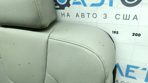 Rear seat backrest, 3rd row, left, Kia Sorento 21-24 HEV, gray leather, perforated, with headrest, dry-cleanable, rear trim is worn