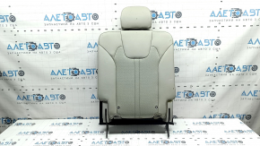 Rear seat backrest, 3rd row, right, Kia Sorento 21-24 HEV, gray leather, perforated, with headrest, dry-cleanable