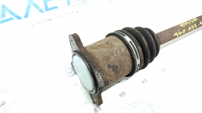 The rear right half shaft of a Lexus UX200 UX250h 19-24 is rusty and has stripped threads.