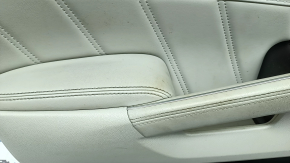 Front left door panel for Kia Sorento 21-24 HEV, PHEV, black and gray, armrest and center insert, gray leather with white stitching, graphite molding, Bose, dry-cleanable