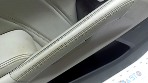 Front left door panel for Kia Sorento 21-24 HEV, PHEV, black and gray, armrest and center insert, gray leather with white stitching, graphite molding, Bose, dry-cleanable