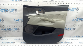 Front right door panel for Kia Sorento 21-24 HEV, PHEV, black and gray, armrest and center insert, gray leather with white stitching, graphite molding, Bose, dry-cleanable, scratch, dent