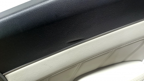 Front right door panel for Kia Sorento 21-24 HEV, PHEV, black and gray, armrest and center insert, gray leather with white stitching, graphite molding, Bose, dry-cleanable, scratch, dent