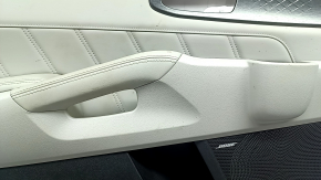 Door trim, rear left, Kia Sorento 21-26 HEV, PHEV, black with gray, under the curtain, armrest and center insert, gray leather with white stitching, graphite molding, Bose, dry-cleanable