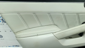 Door trim, rear left, Kia Sorento 21-26 HEV, PHEV, black with gray, under the curtain, armrest and center insert, gray leather with white stitching, graphite molding, Bose, dry-cleanable