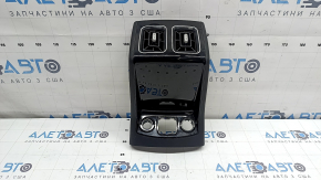 Rear center console trim with air vent deflector for Kia Sorento 21-24 HEV, PHEV, black, with socket, cigarette lighter and USB, without cigarette lighter, USB and socket, scratches