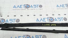 Kia Sorento 21-24 HEV, PHEV silver rear bumper lower lip trim, broken, cracked, missing fragments, broken fasteners