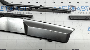 Kia Sorento 21-24 HEV, PHEV silver rear bumper lower lip trim, broken, cracked, missing fragments, broken fasteners