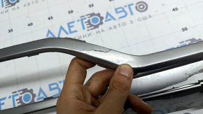 Kia Sorento 21-24 HEV, PHEV silver rear bumper lower lip trim, broken, cracked, missing fragments, broken fasteners