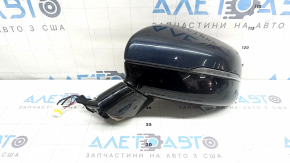 Left side mirror assembly for Kia Sorento 2018-2019, 7+2 pins, turn signal, heated, BSM, camera, blue and black