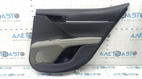 Door trim card rear right Toyota Camry v70 18-24 dark gray with gray insert plastic, armrest rubber