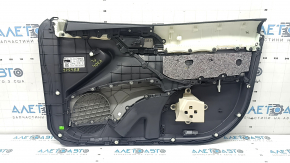 Door trim panel front left Toyota Camry v70 18-23 dark gray with gray insert plastic, armrest rubber, worn