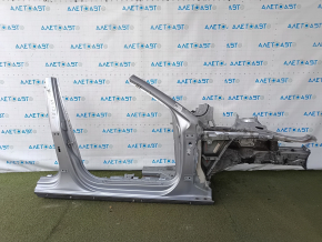 Front right quarter panel of Audi A4 B9 17-25, sawn off, with central pillar, silver