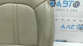 Lincoln MKZ 17-20 driver's seat cushion upholstery, beige leather, heated, dry-cleanable