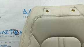 Lincoln MKZ 17-20 passenger seat back upholstery, beige leather, heated, dry cleanable